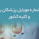 شماره موبایل پزشکان ریه و کلیه کشور