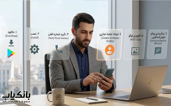 آموزش نصب واتساپ بیزینس