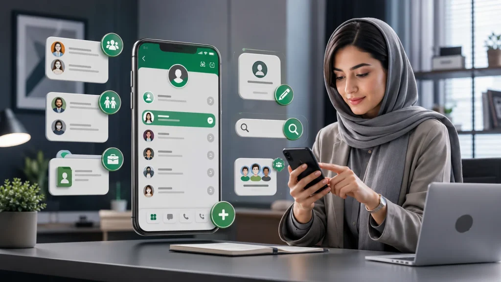 مدیریت مخاطبین در واتساپ وب و دسکتاپ